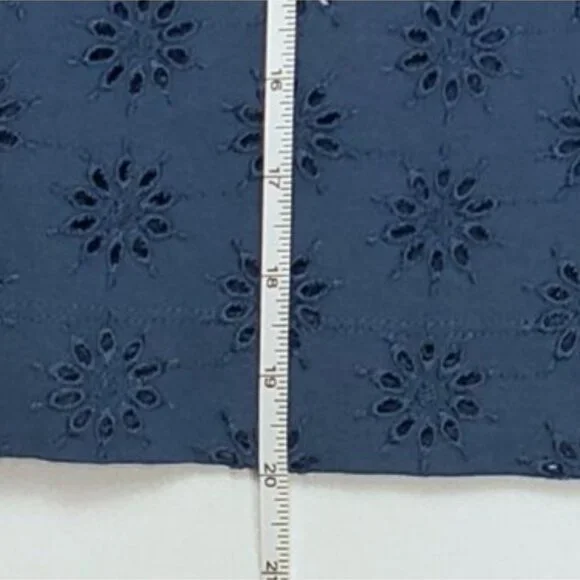 Madewell Embroidered Wide-Sleeve Boxy Tee Sunfaded Blue Relaxed Fit Casual Top S - Picture 10 of 16